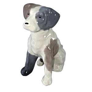 Pastel Purple Porcelain Labrador Retriever  hand painted Japan dog figurine VTG